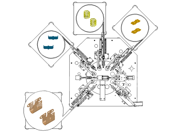 雨刮器弹簧卡扣自动装配机