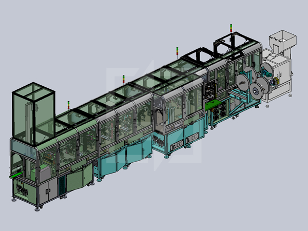 安全气囊启动部件智能装配生产线立体图