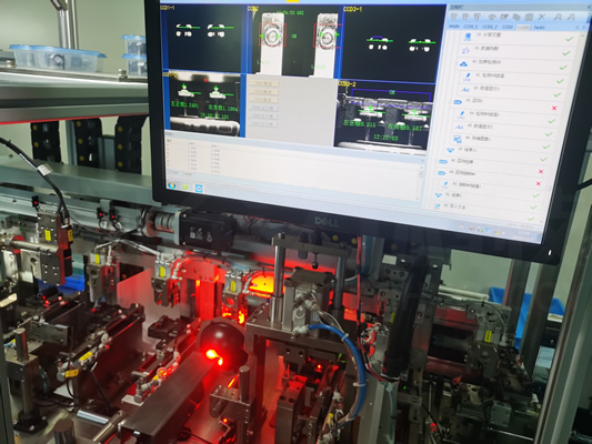 安全气囊启动部件智能装配生产线_CCD视觉检测